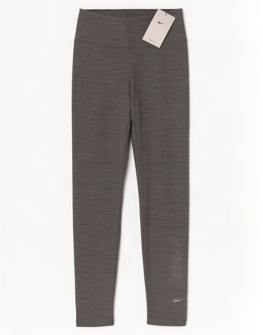 Damskie legginsy Nike Dri Fit Graphic UK 4 XS Szary, nakrapiany poliester