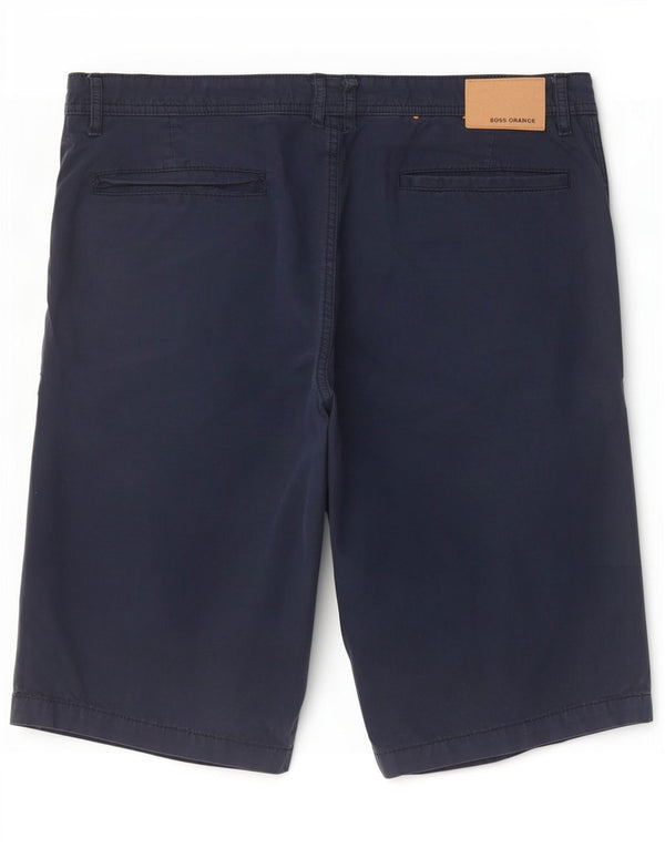 Męskie spodenki Chino Hugo Boss W36, duże, granatowe, bawełniane