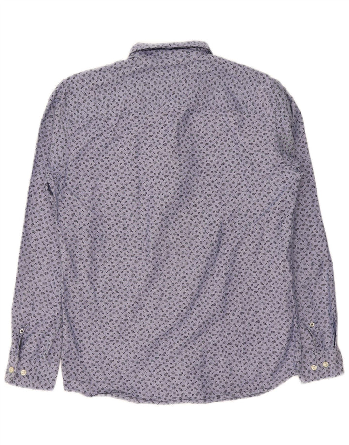 Koszula męska Jack & Jones, średnia niebieska, bawełniana w kwiaty