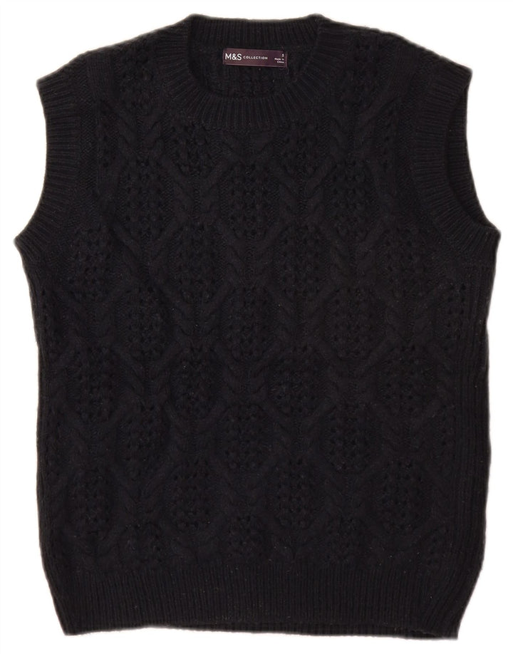 Tank top damski MARKS & SPENCER UK 10, mały, granatowy, akrylowy