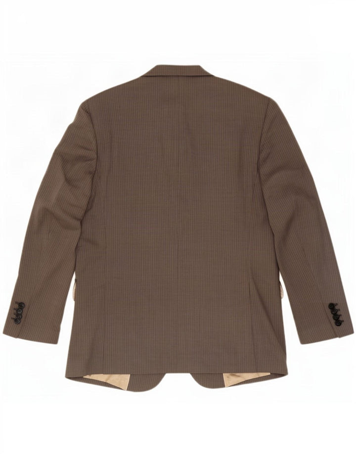 Męska marynarka zapinana na 2 guziki Massimo Dutti EU 54 XL Szara wełniana w prążki