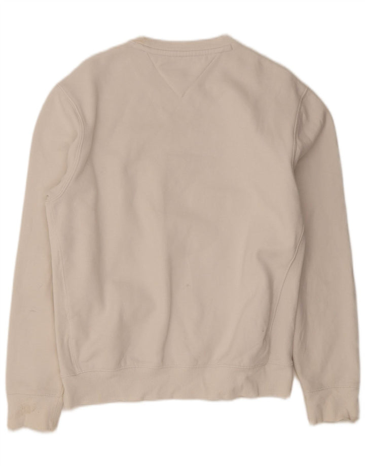 Męska bluza z grafiką Tommy Hilfiger, mała, biała, bawełniana