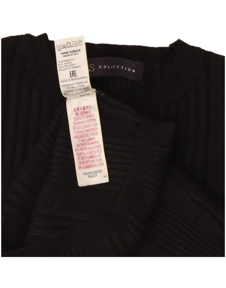 Marks & Spencer Damski sweter z okrągłym dekoltem, UK 10, mały, czarny