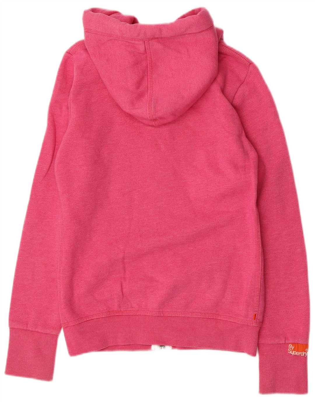 SUPERDRY Damski sweter z kapturem i zamkiem w kolorze pomarańczowym, UK 6 XS, różowy