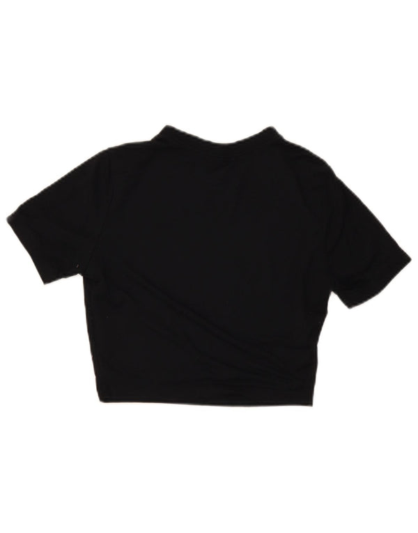 Damska koszulka Nike Crop Slim Fit Graphic Top UK 8 Small Black Modal