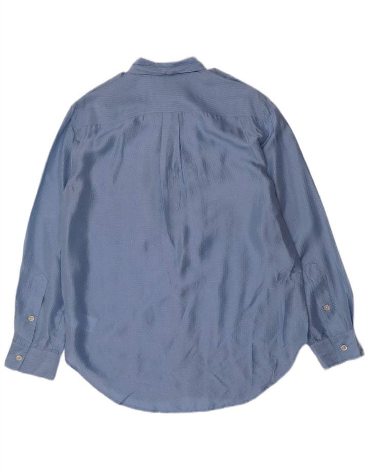 Polo Ralph Lauren Męska koszula wojskowa w małą niebieską kratę, jedwabna