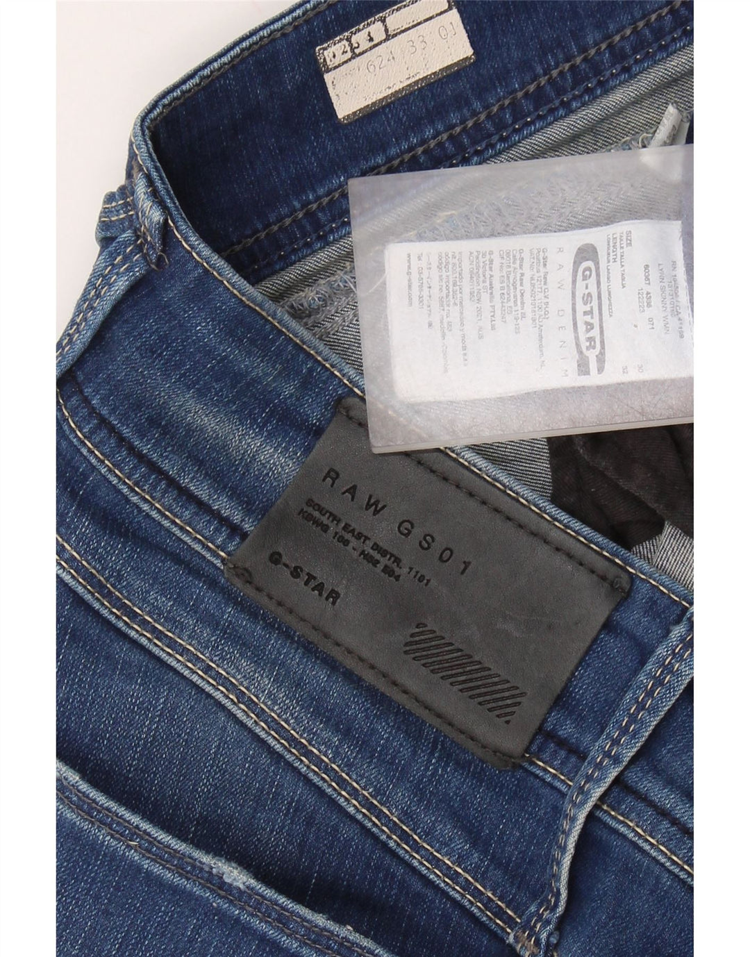 Damskie jeansy Skinny G-STAR Lynn W30 L32 Niebieska bawełna