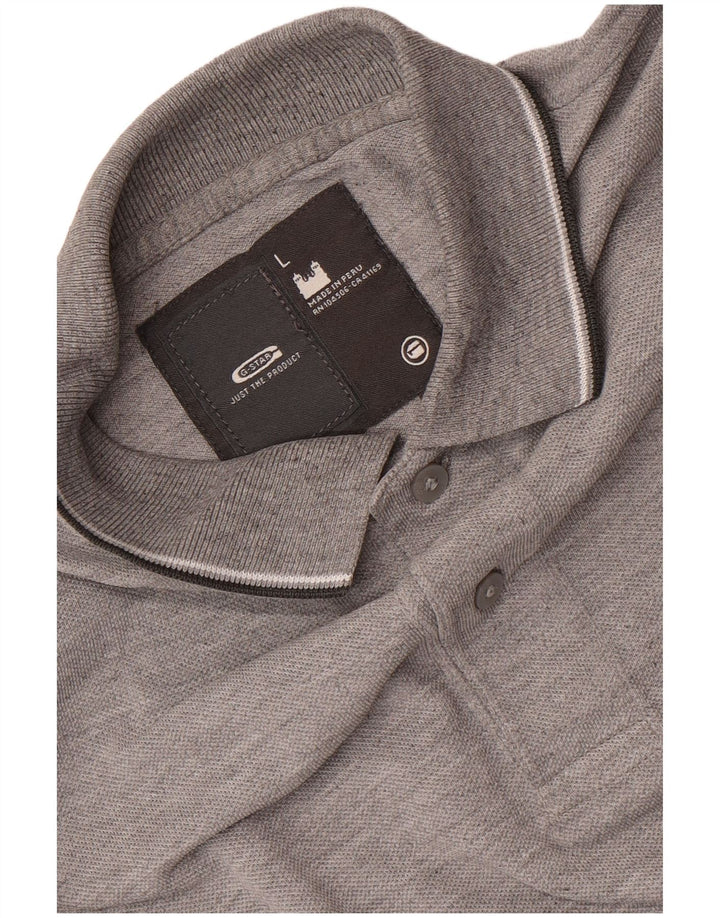 Męska koszulka polo G-Star, duża, szara, nakrapiana