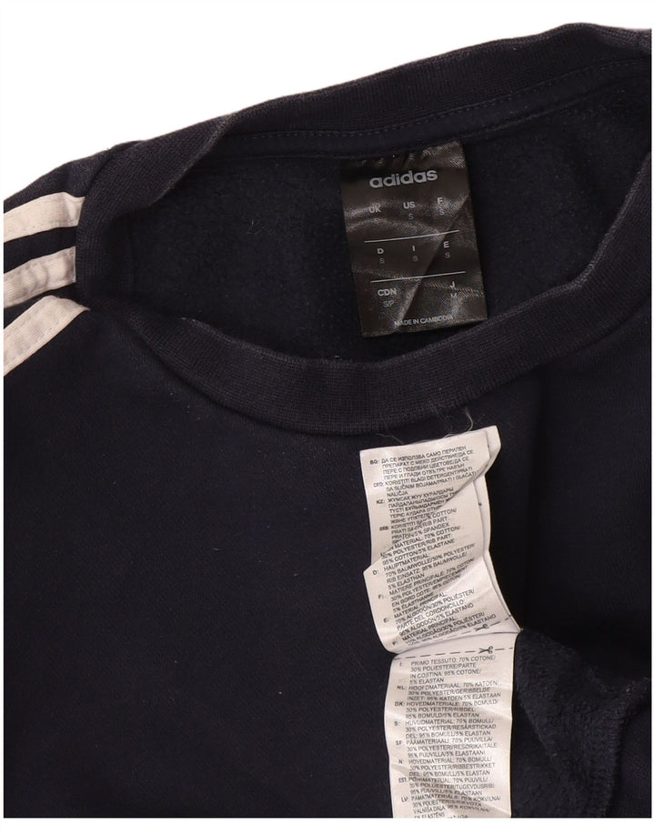 Adidas Męska Bluza Sweter Mały Granatowy Bawełniany