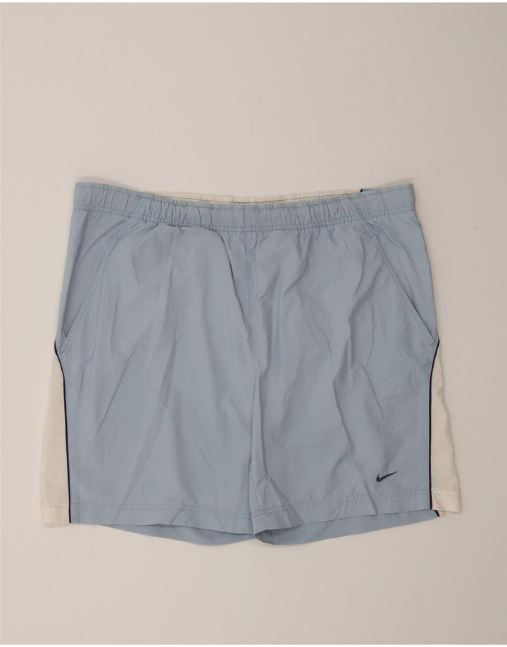Męskie spodenki sportowe Nike, duże, niebieskie nylonowe bloki kolorów