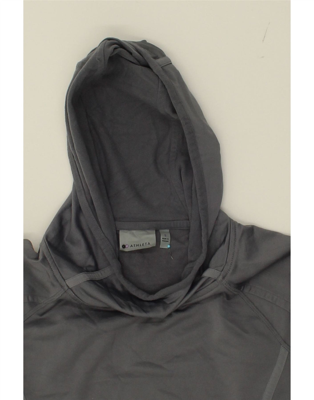 ATHLETA Womens Hoodie Jumper UK 10 Small Grey Polyester Vintage Athleta and Second-Hand Athleta from Messina Hembry 