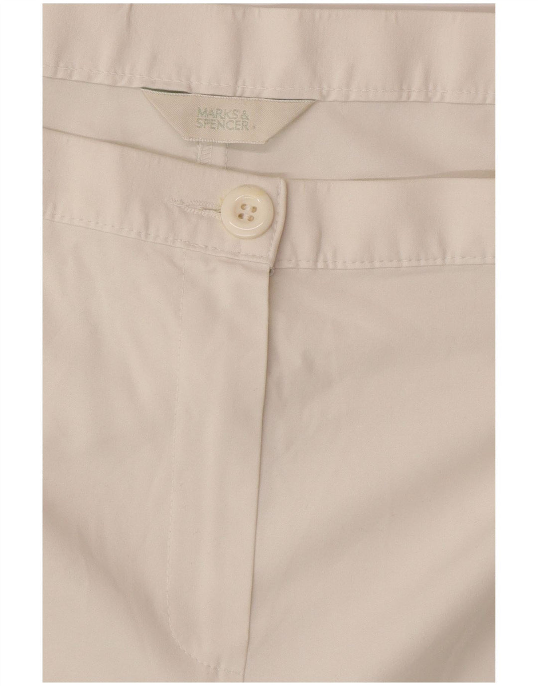 Marks & Spencer Damskie spodnie capri z wysokim stanem W38 L22 białe