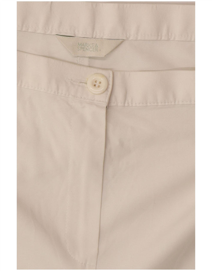 Marks & Spencer Damskie spodnie capri z wysokim stanem W38 L22 białe