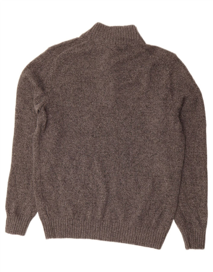 Męski sweter zapinany na guziki Izod Średni szary, nakrapiany akryl