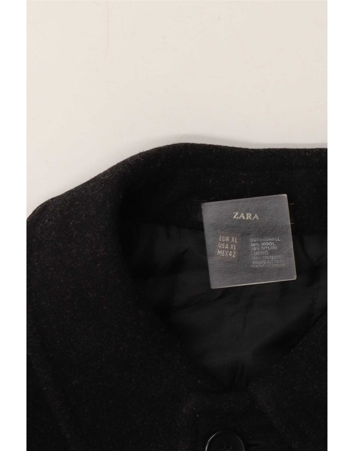 Płaszcz męski Zara UK 42 XL, czarna wełna