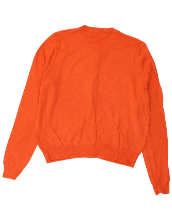 Marks & Spencer Damski sweter typu Crop Cardigan UK 14, średni pomarańczowy wiskoza