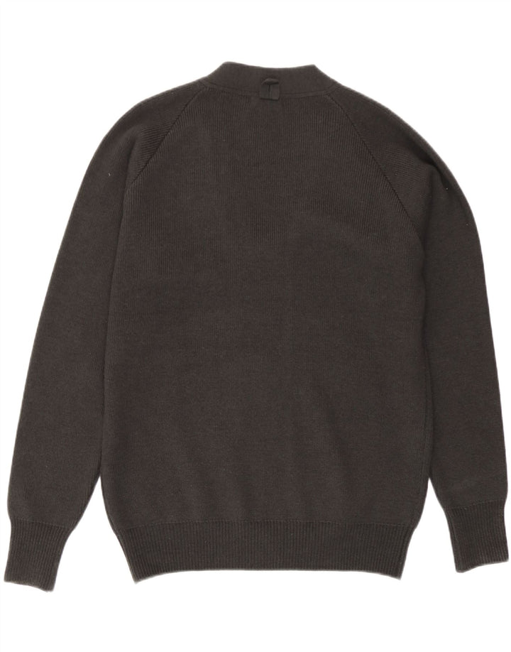 Męski sweter zapinany na zamek Zara, średnioszary, bawełniany