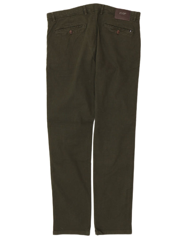 Męskie spodnie chino JOOP Modern Fit W34 L34 Zielona bawełna