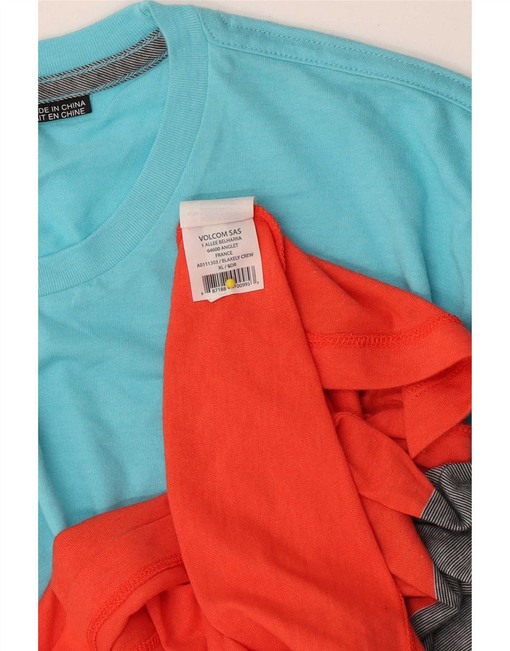Męska koszulka z grafiką Volcom Top XL, wielobarwna bawełna z blokami kolorów