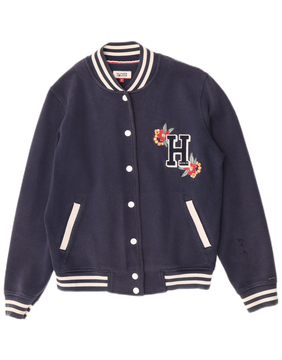 Damska kurtka oversize Varsity Tommy Hilfiger UK 10, mała, granatowa