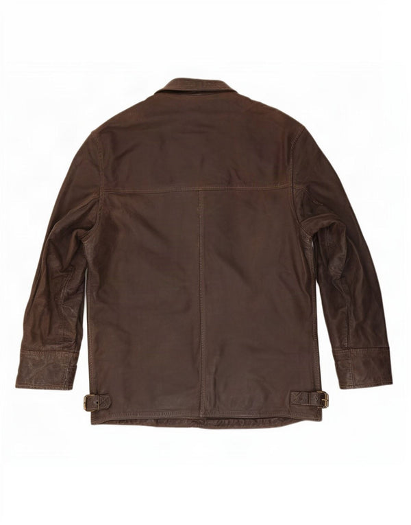 Vintage męska kurtka skórzana UK 36 Small Brown