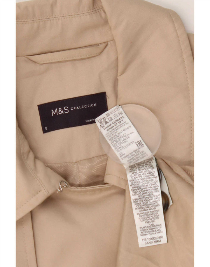 Marks & Spencer Damski trencz UK 8, mały, beżowy poliester