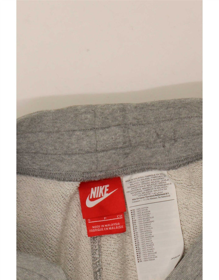 Męskie spodenki sportowe Nike z grafiką, małe, szare, bawełniane