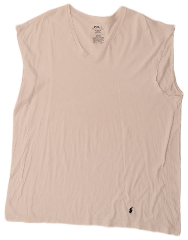 Koszulka męska Polo Ralph Lauren XL, biała, bawełniana