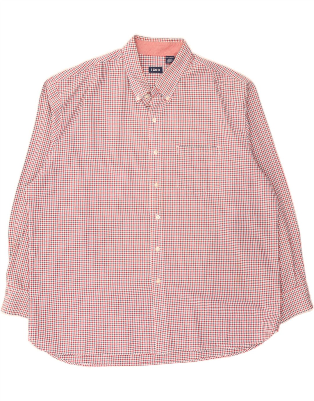 IZOD Mens Shirt 2XL Red Check Cotton Vintage Izod and Second-Hand Izod from Messina Hembry 