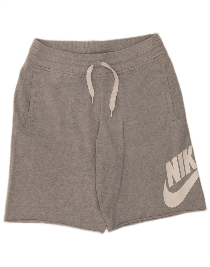 Męskie spodenki sportowe Nike z grafiką, średnioszare, bawełniane w cętki