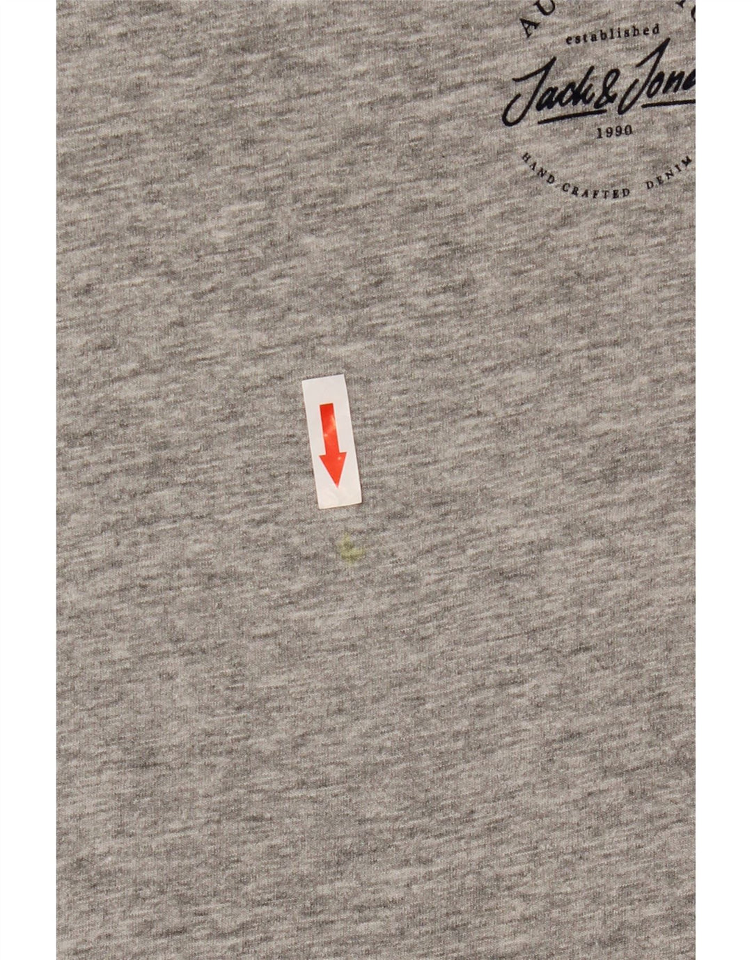 T-shirt męski Jack & Jones, mały, szary, z bawełny w plamki