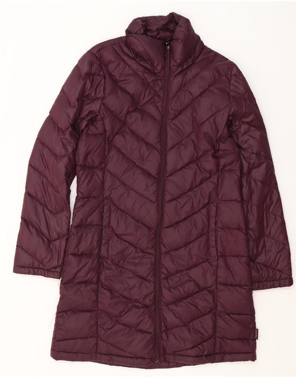 Damski płaszcz ocieplany Calvin Klein UK 14, średni bordowy nylon