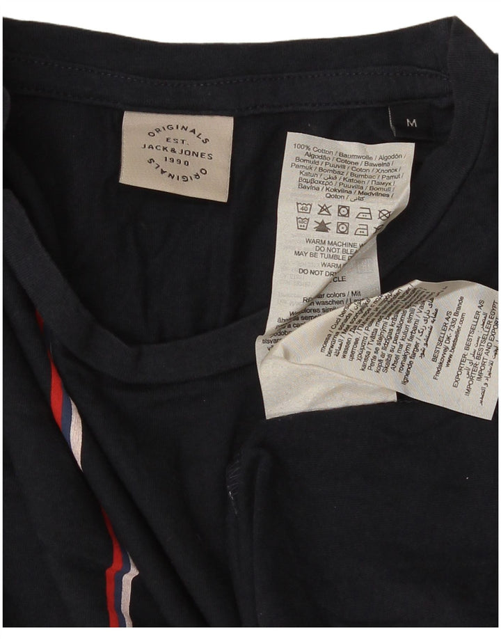 T-shirt męski Jack & Jones, bawełniany, średni, granatowy w paski