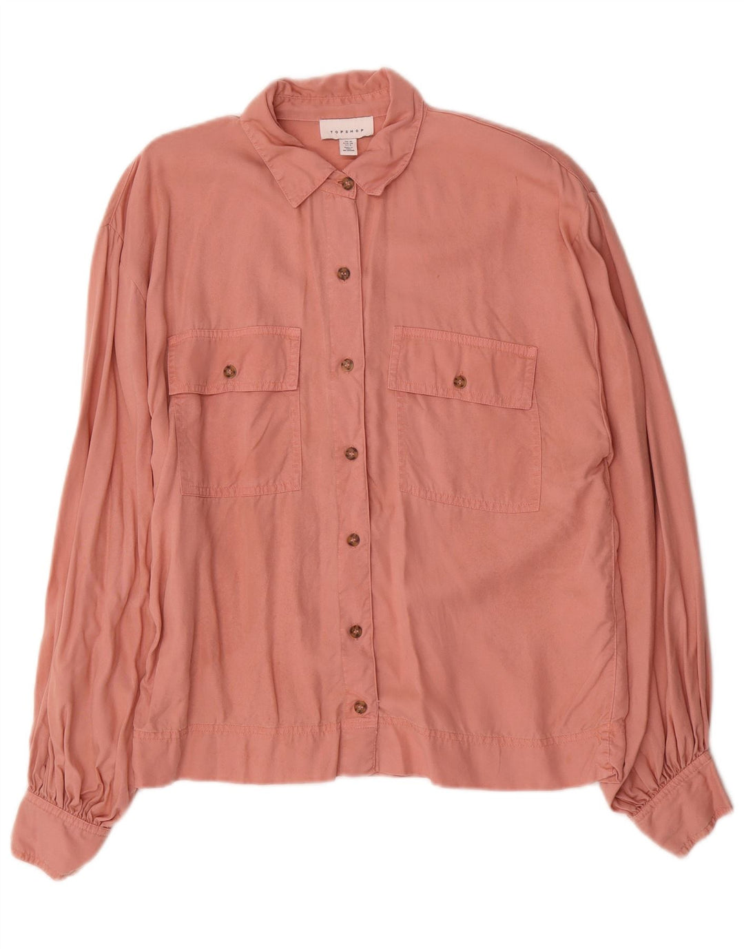 Damska koszula oversize Topshop UK 10 Small Pink Lyocell