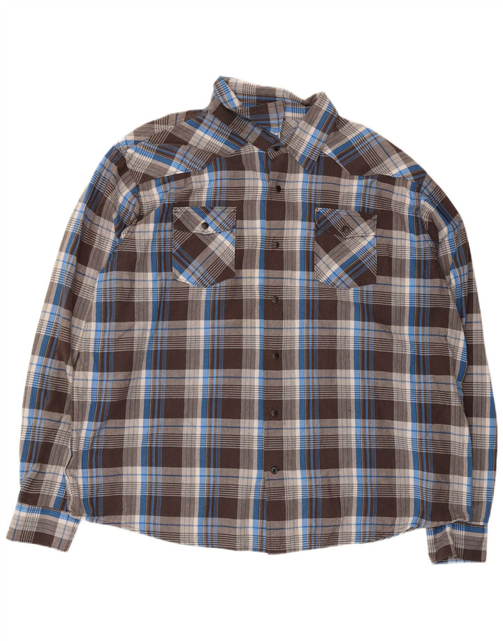 Koszula męska Wrangler 3XL, bawełniana, brązowa krata