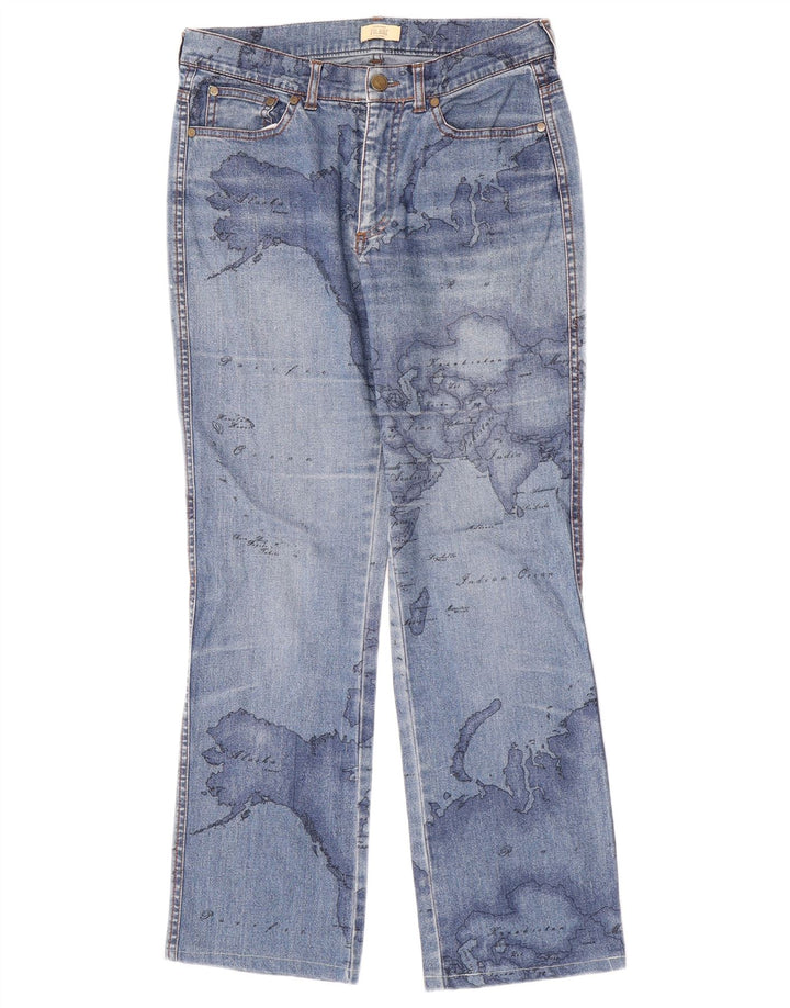 Damskie jeansy Bootcut ALVIERO MARTINI W27 L27 Niebieskie bawełniane