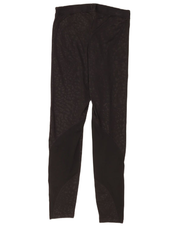 Damskie legginsy Nike Dri Fit Graphic, średnie czarne sportowe z nadrukiem zwierzęcym