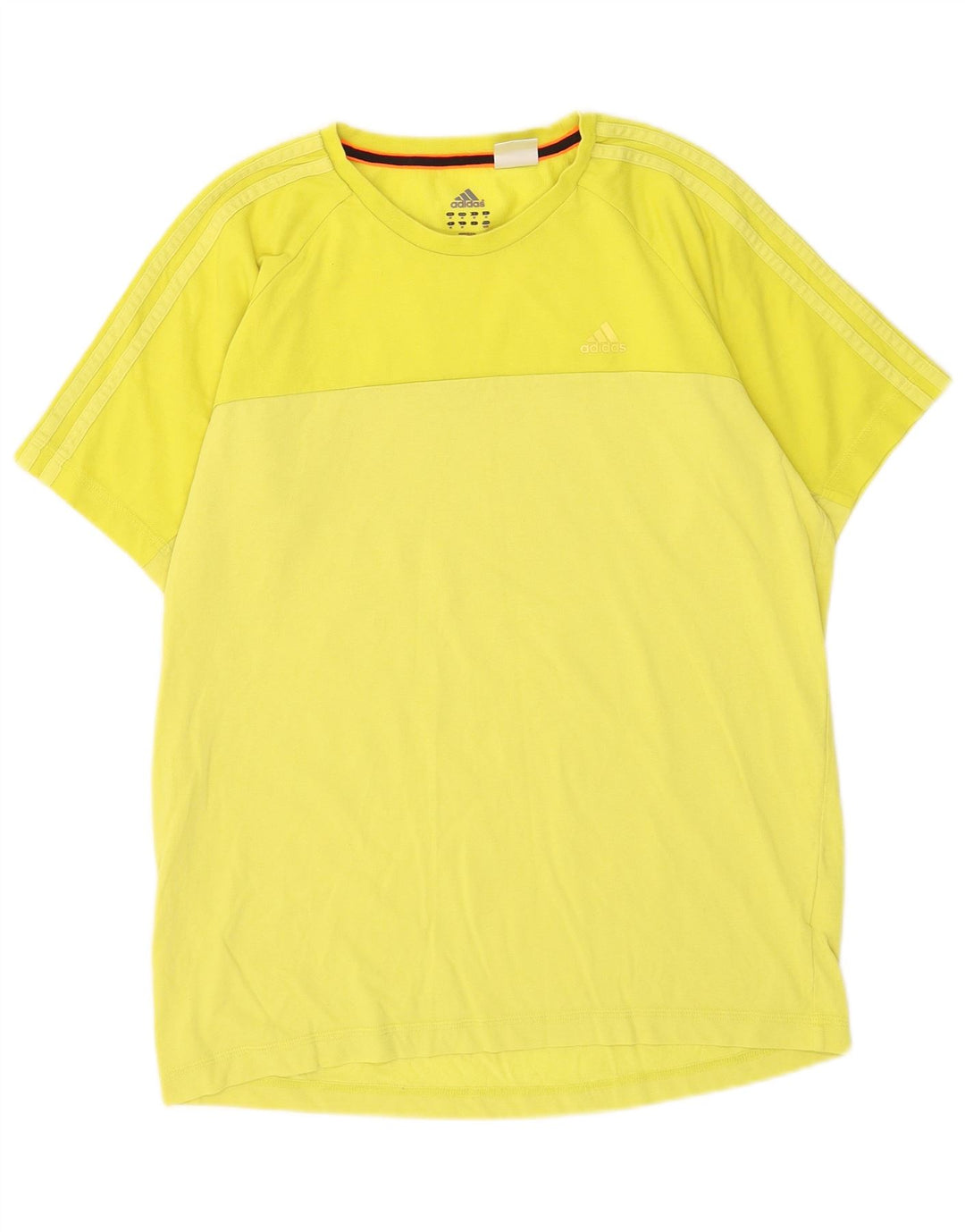 Męska koszulka Adidas Climalite Top, średnia żółta bawełna