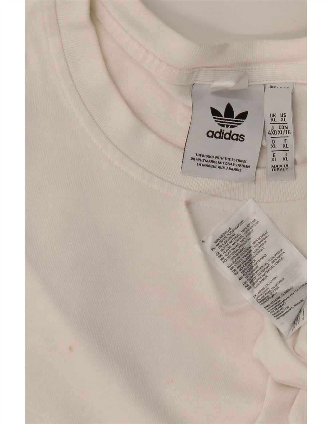 Męska koszulka ADIDAS Adventure z grafiką, góra XL, biała bawełna