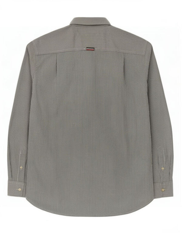 Superdry Mens Shirt Medium Grey Pinstripe Cotton