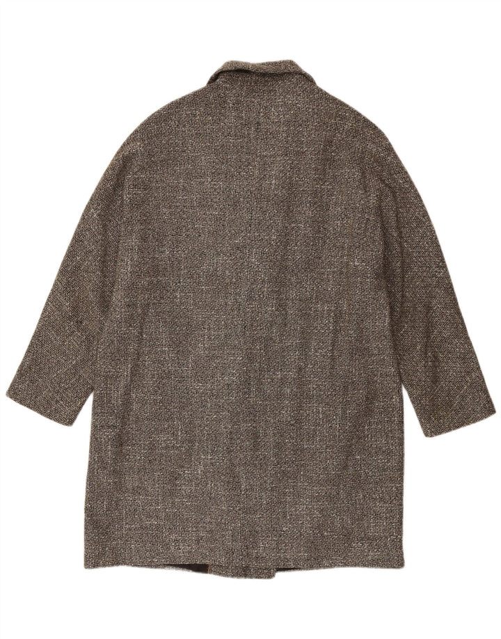 Dwurzędowy płaszcz damski Massimo Dutti UK 16, duży, szary w jodełkę