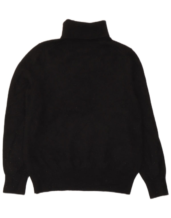 Marks & Spencer Damski sweter z golfem UK 14, duży czarny kaszmir