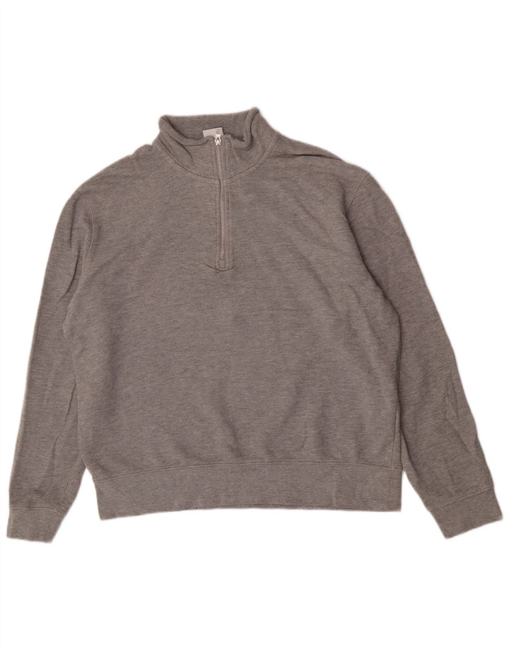 Męska bluza Zara z zamkiem błyskawicznym XL, szara, bawełniana