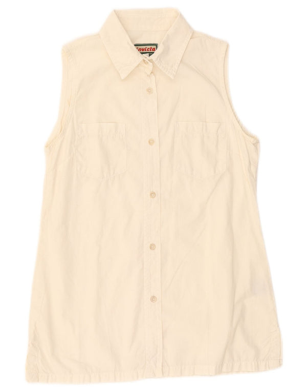 Damska koszula bez rękawów Invicta UK 12, średnia biała bawełna