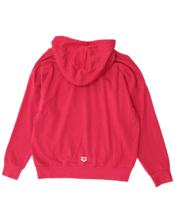 Damski sweter oversize z kapturem Arena UK 16, duży, różowy, bawełniany