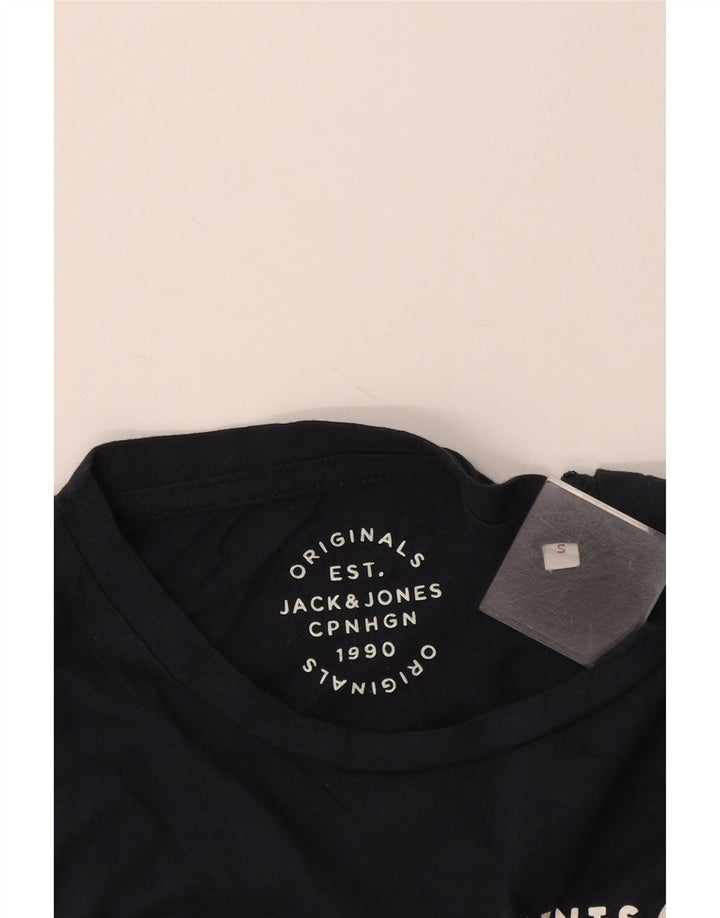 Męski T-shirt z grafiką Jack & Jones, mały, granatowy