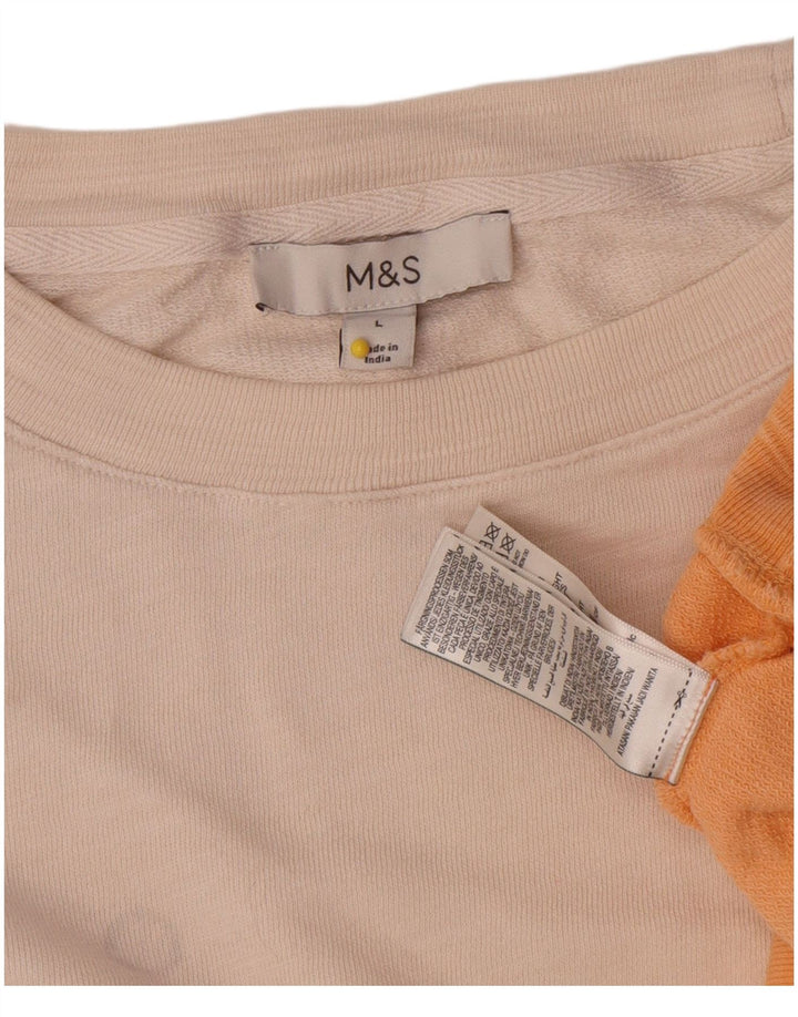 Damski sweter dresowy Marks & Spencer UK 16 Large Beige Tie Dye