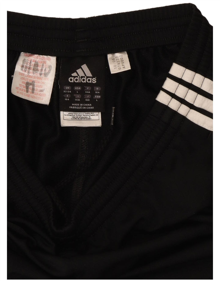 Chłopięce spodnie dresowe Adidas 13-14 lat Czarny poliester z blokami kolorów