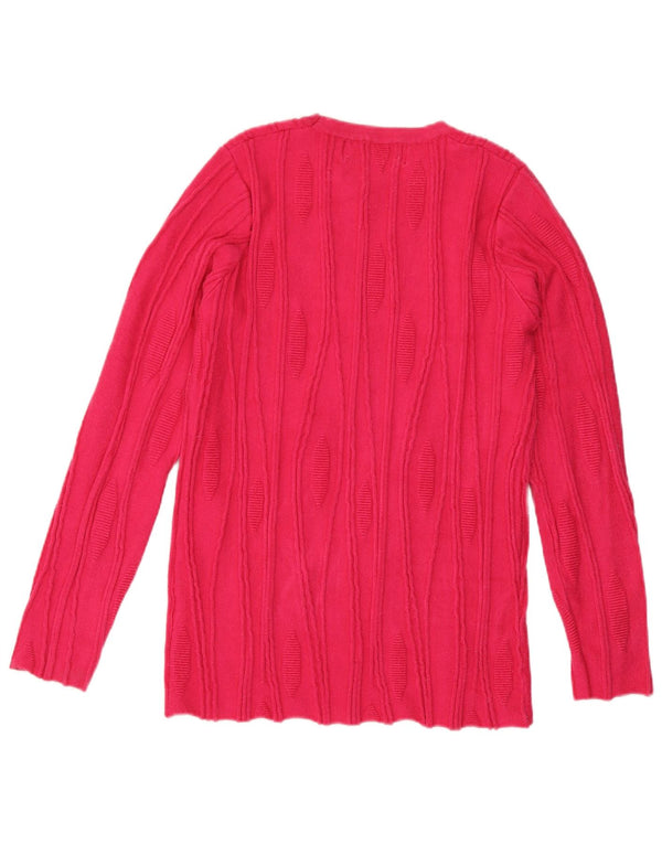 Damski sweter z dekoltem w łódkę Paco Boutique UK 10 Small Pink Wiskoza