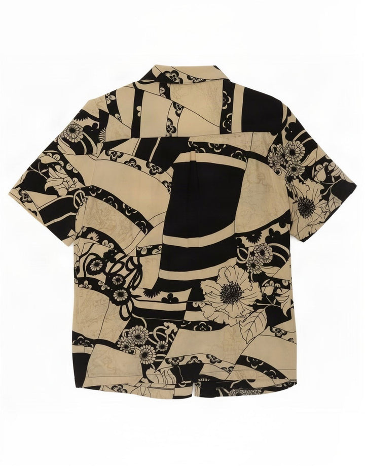 Koszula damska z krótkim rękawem w stylu vintage IT 52 2XL Beżowy patchwork